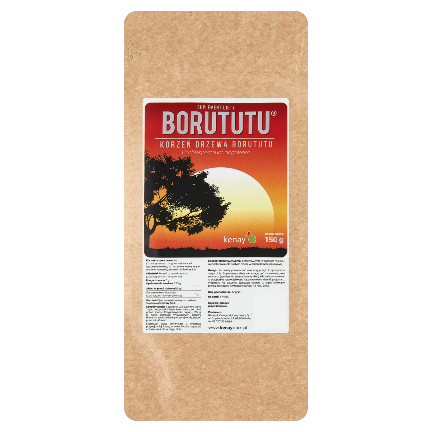 Borututu - korzeń drzewa borututu – 150 g