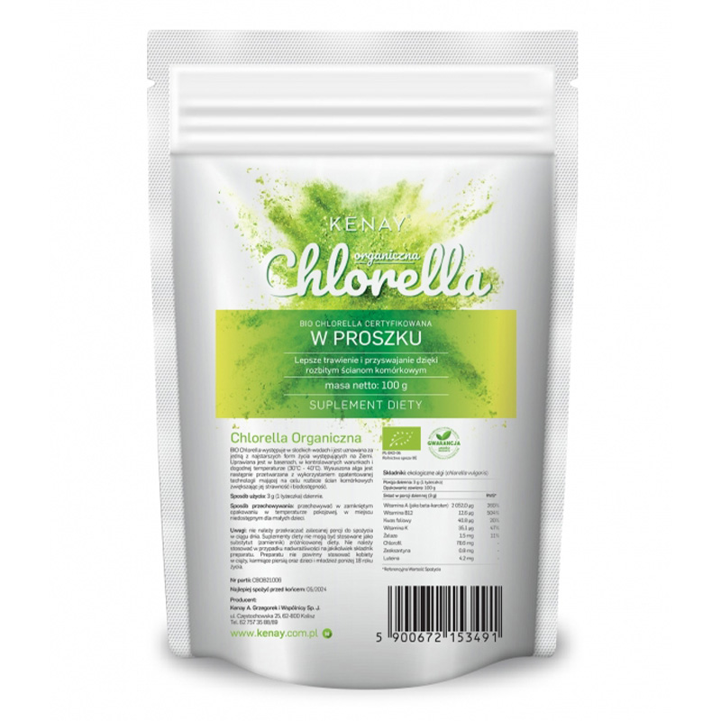 Chlorella organiczna w proszku BIO – 100 g