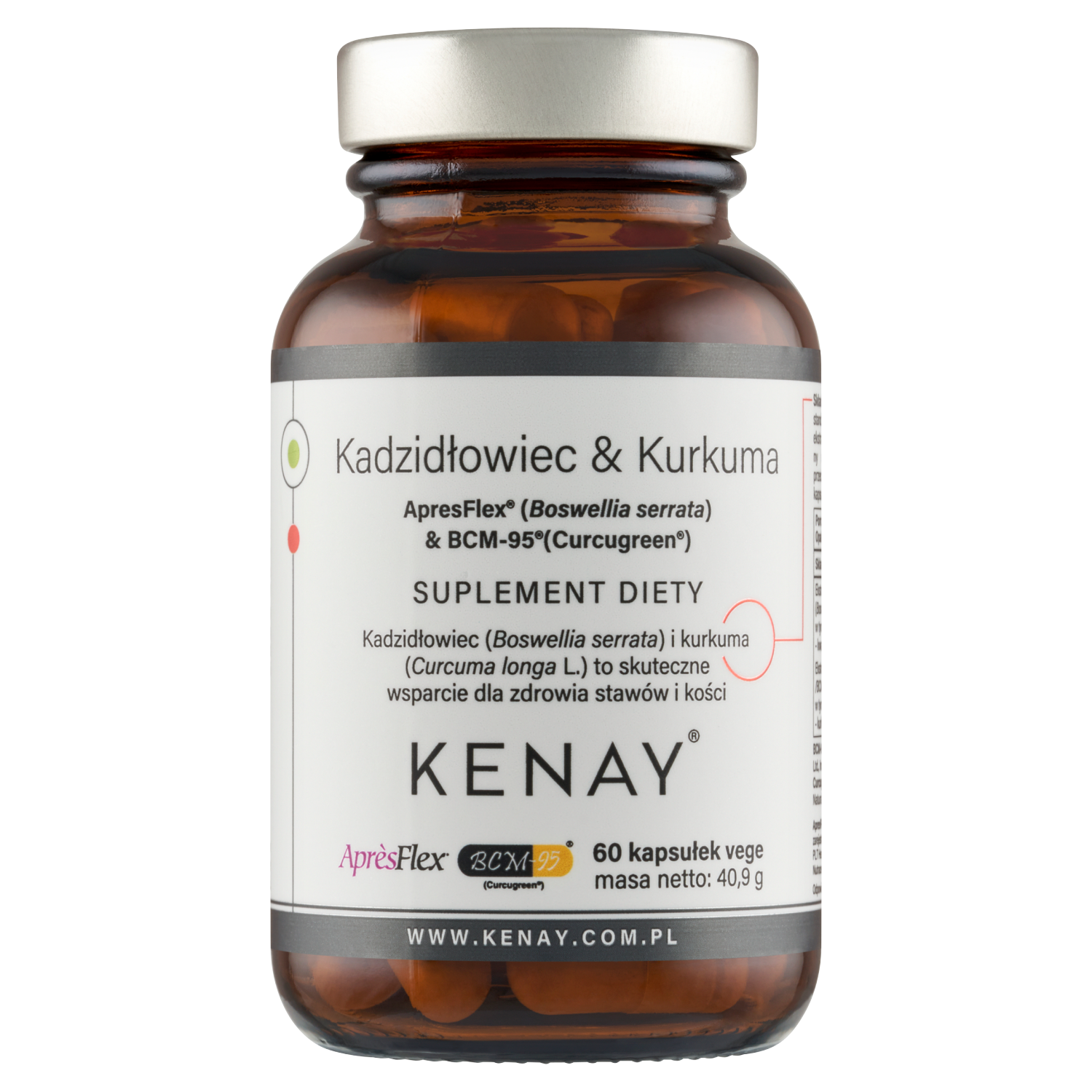 Kadzidłowiec & Kurkuma ApresFlex® (Boswellia serrata) & BCM 95 (CURCUGREEN®) – 60 kaps.