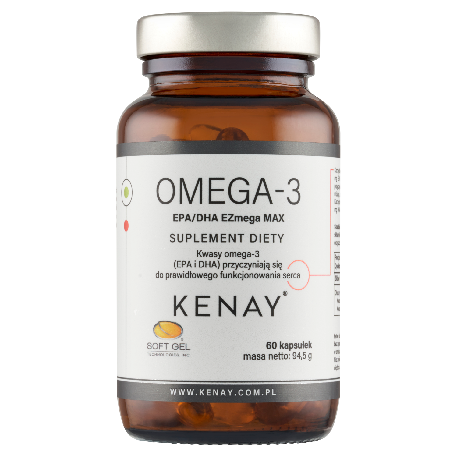 Omega-3 EPA/DHA  EZmega MAX – 60 kaps.