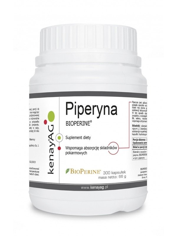 PIPERYNA BIOPERINE® ekstrakt z czarnego pieprzu – 300 kaps.