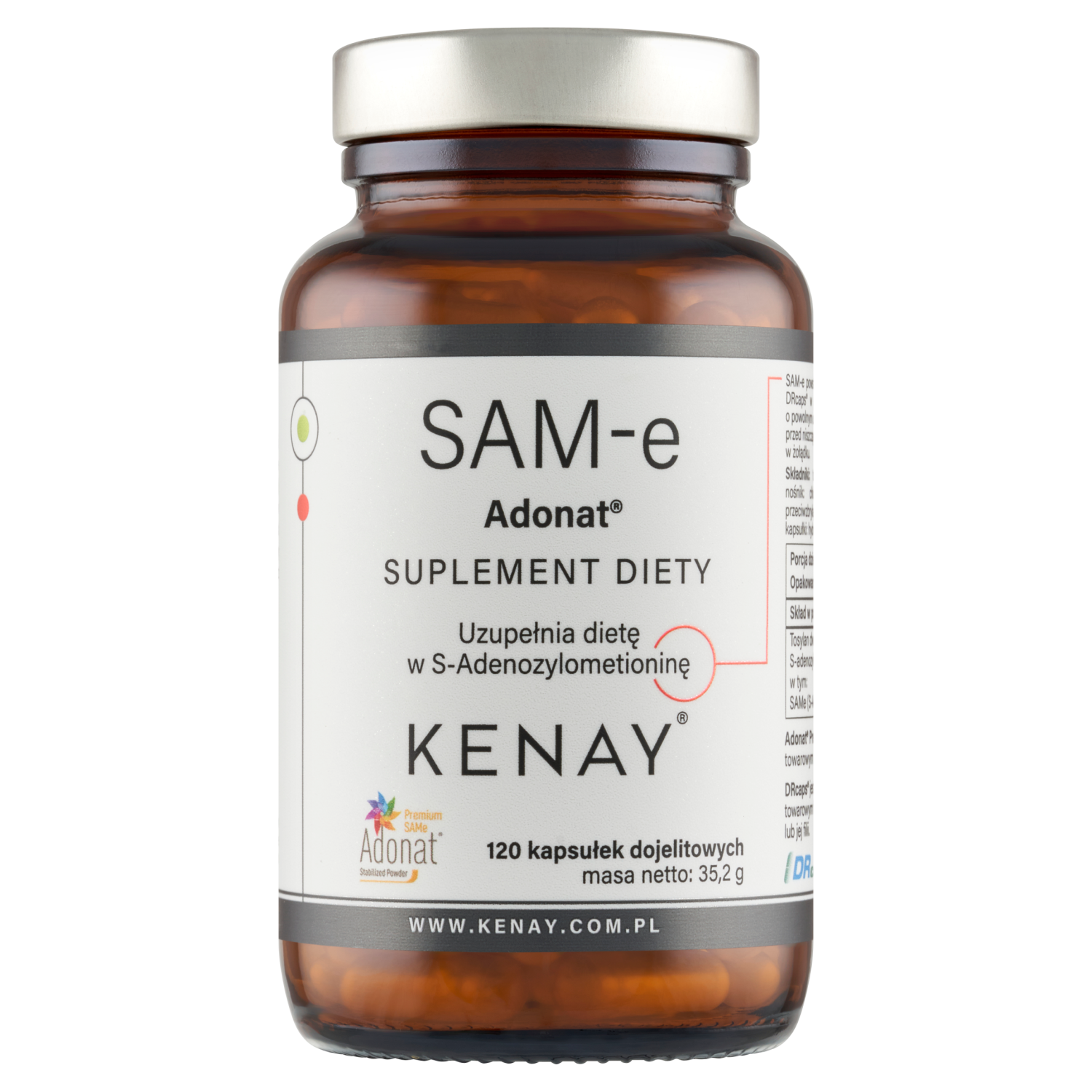 SAM-e S-Adenosyl-L-Methionine ADONAT – 120 kaps.