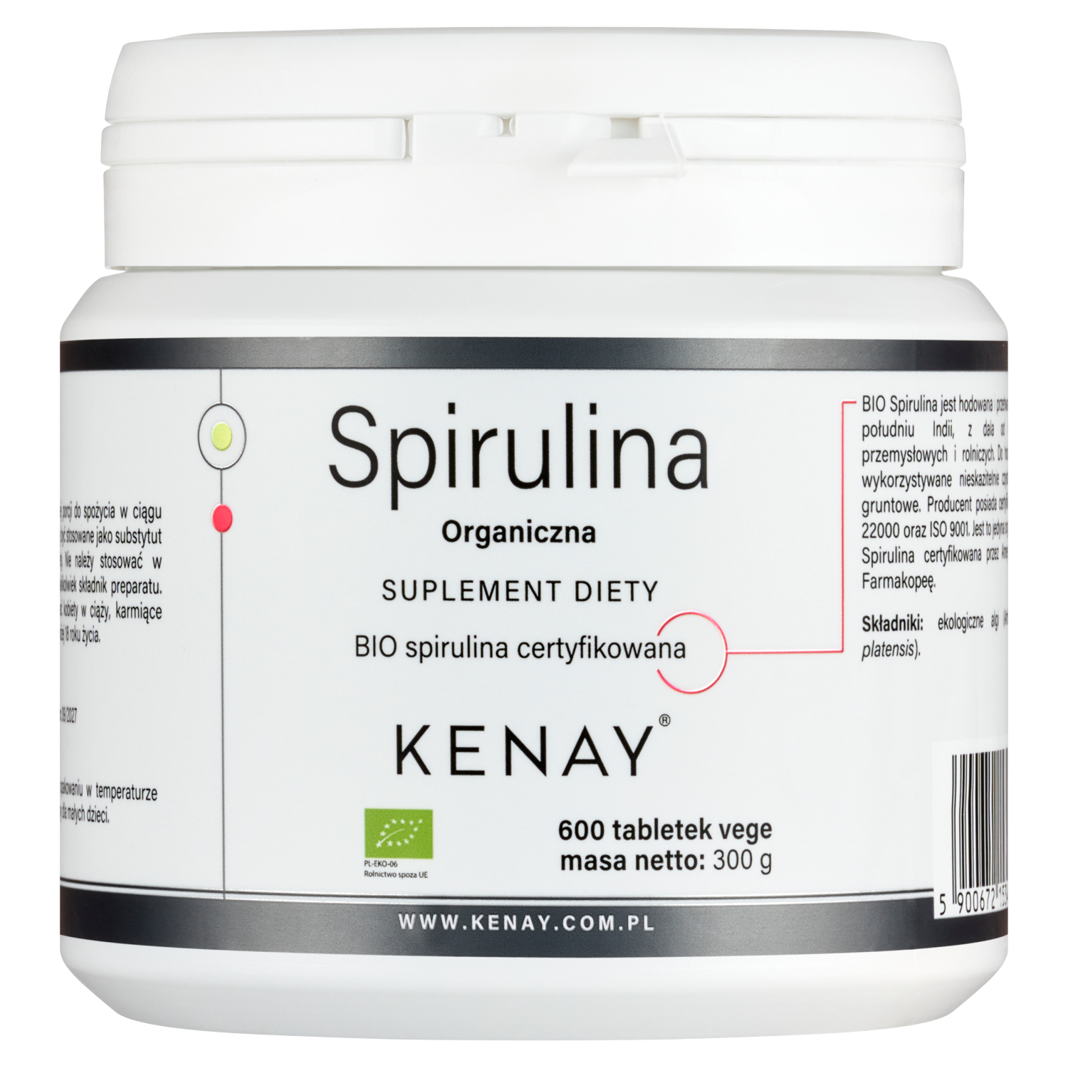 Spirulina organiczna BIO – 600 tabl.