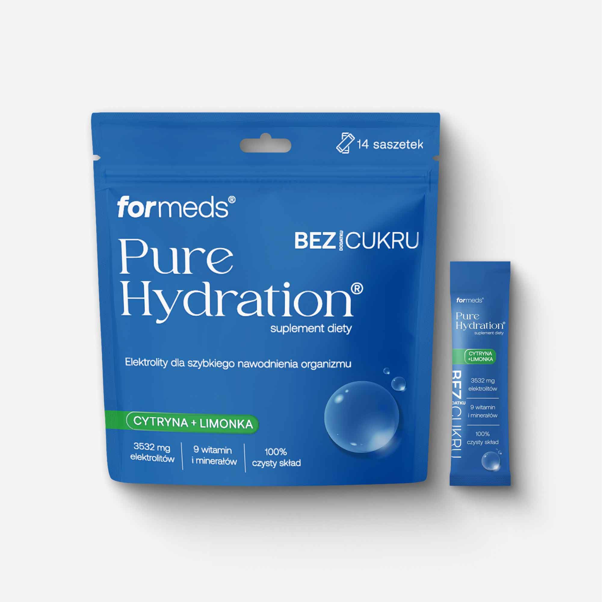 Pure Hydration Bez dodatku cukru cytryna + limonka