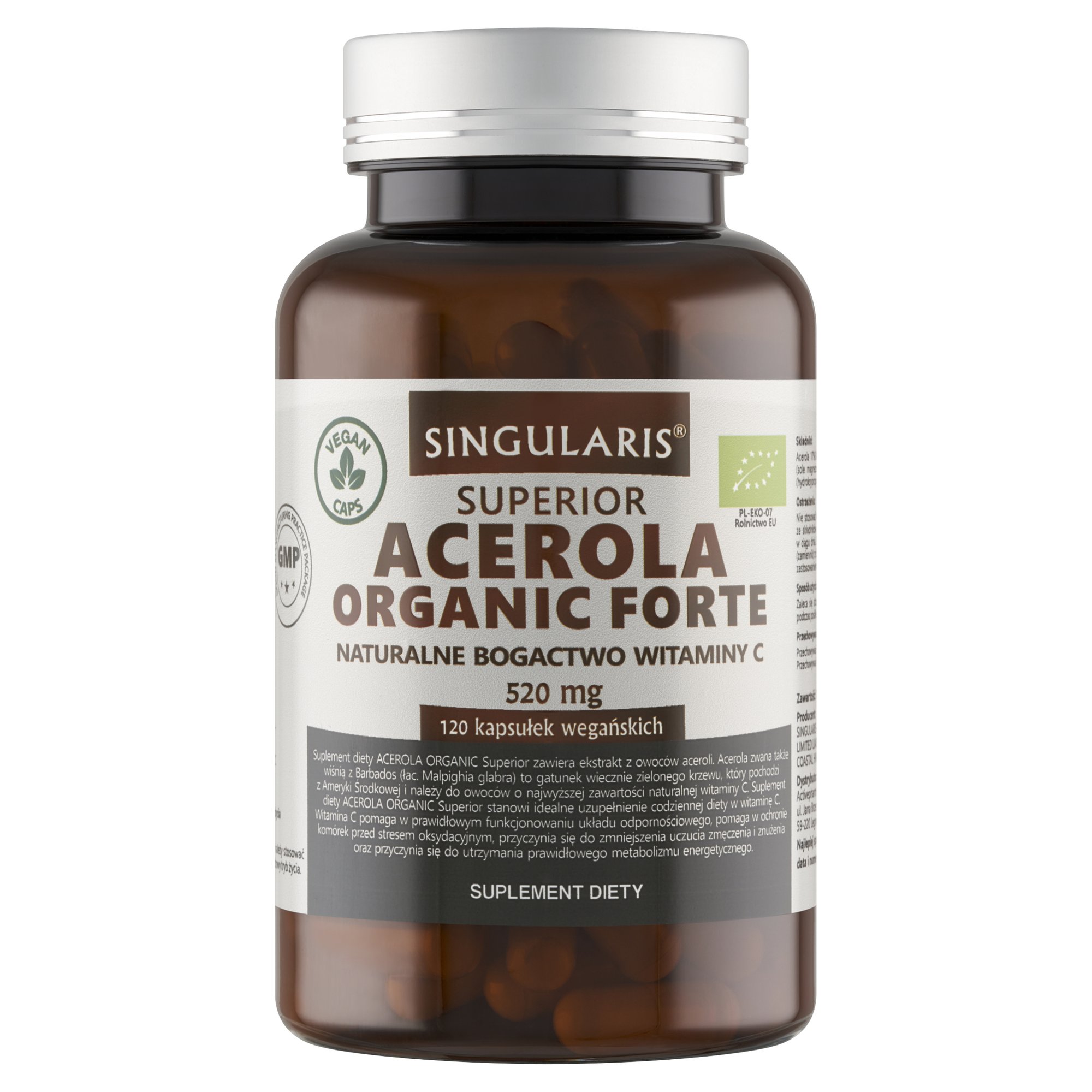 ACEROLA ORGANIC FORTE 520mg - 120 kapsułek wegańskich