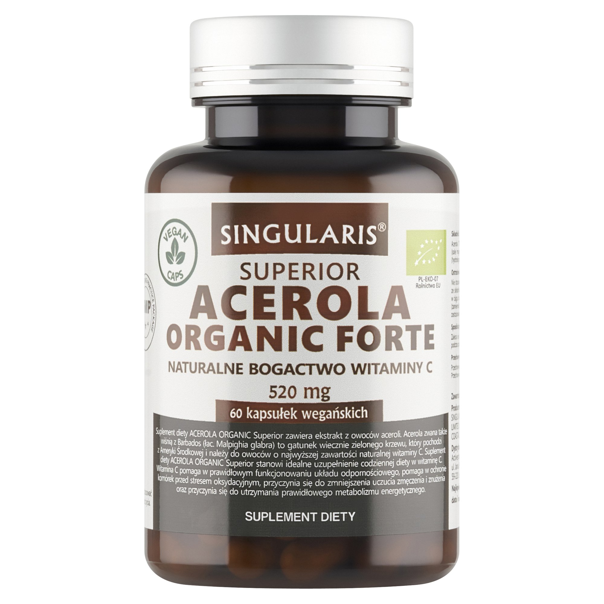 ACEROLA ORGANIC FORTE 520mg - 60 kapsułek wegańskich