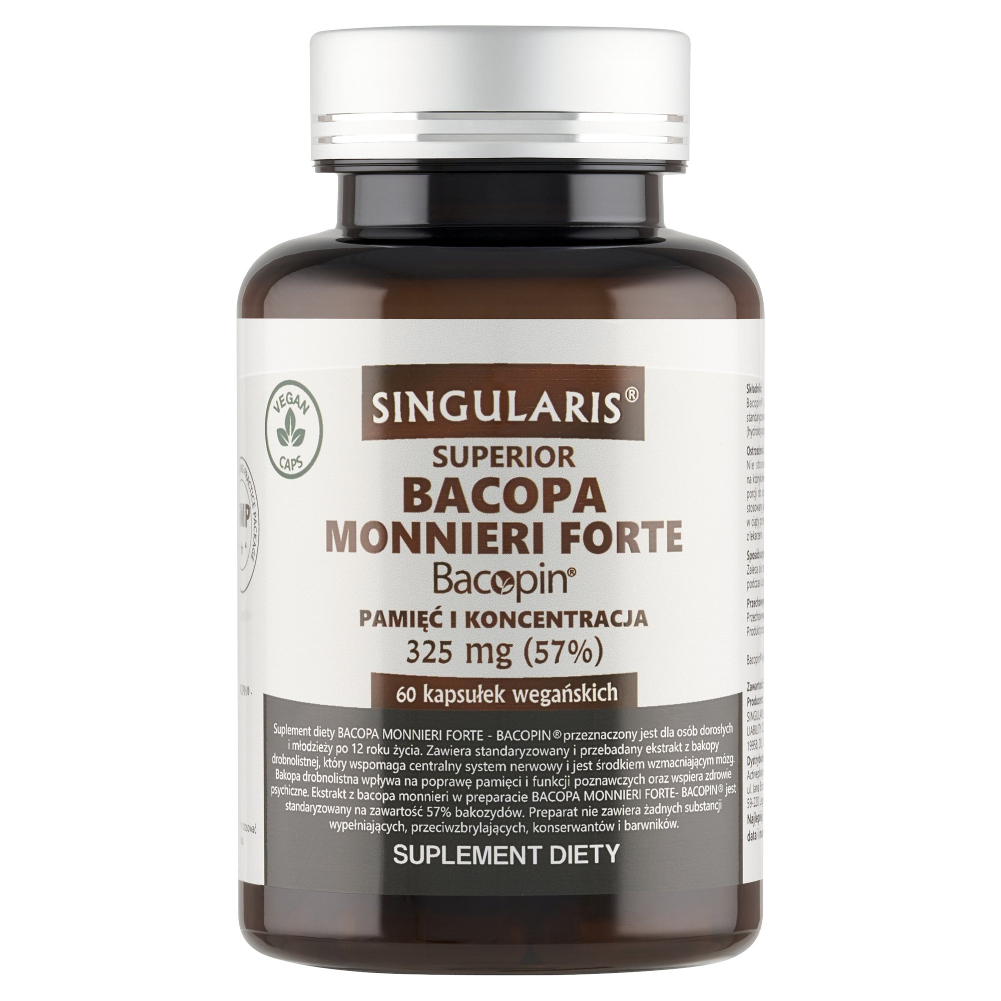 BACOPA MONNIERI FORTE – Bacopin® 325 mg - 60 kapsułek wegańskich