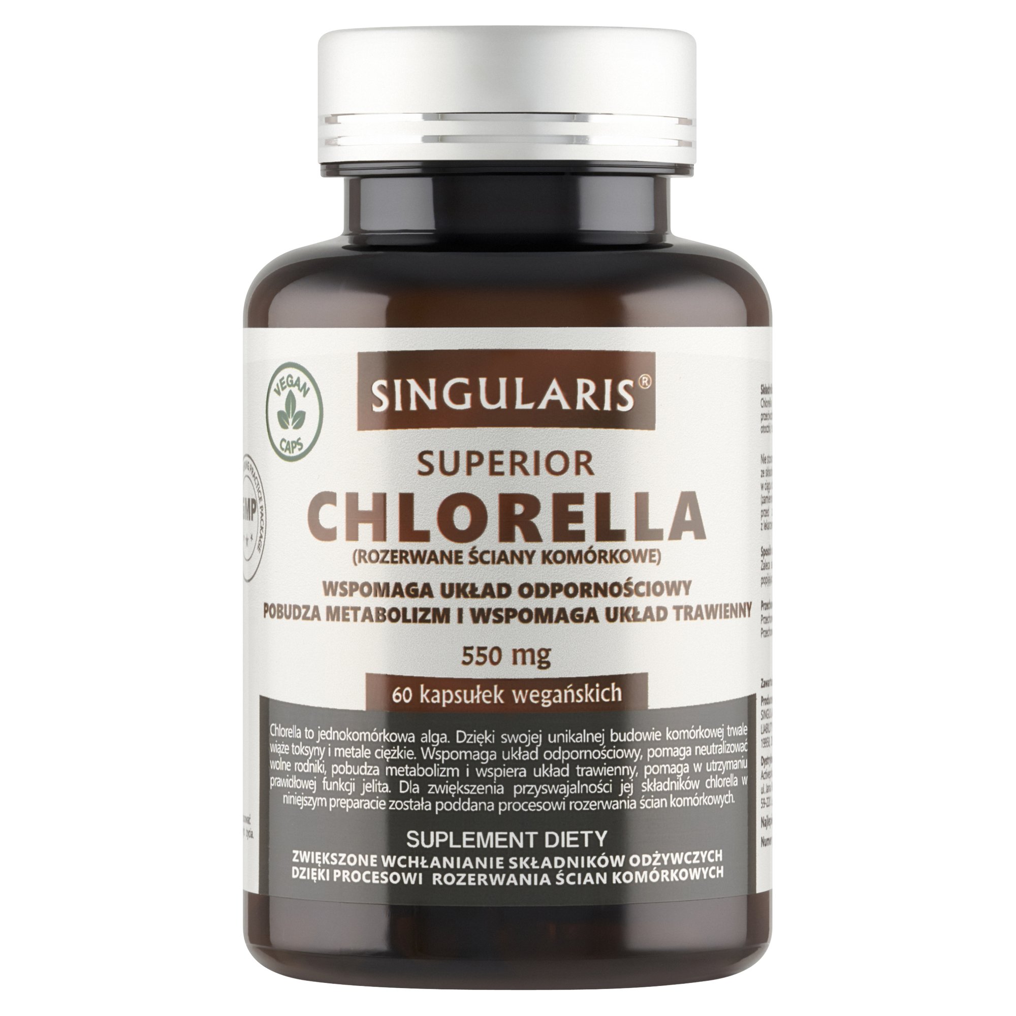 CHLORELLA SUPERIOR 550 mg 60 kaps