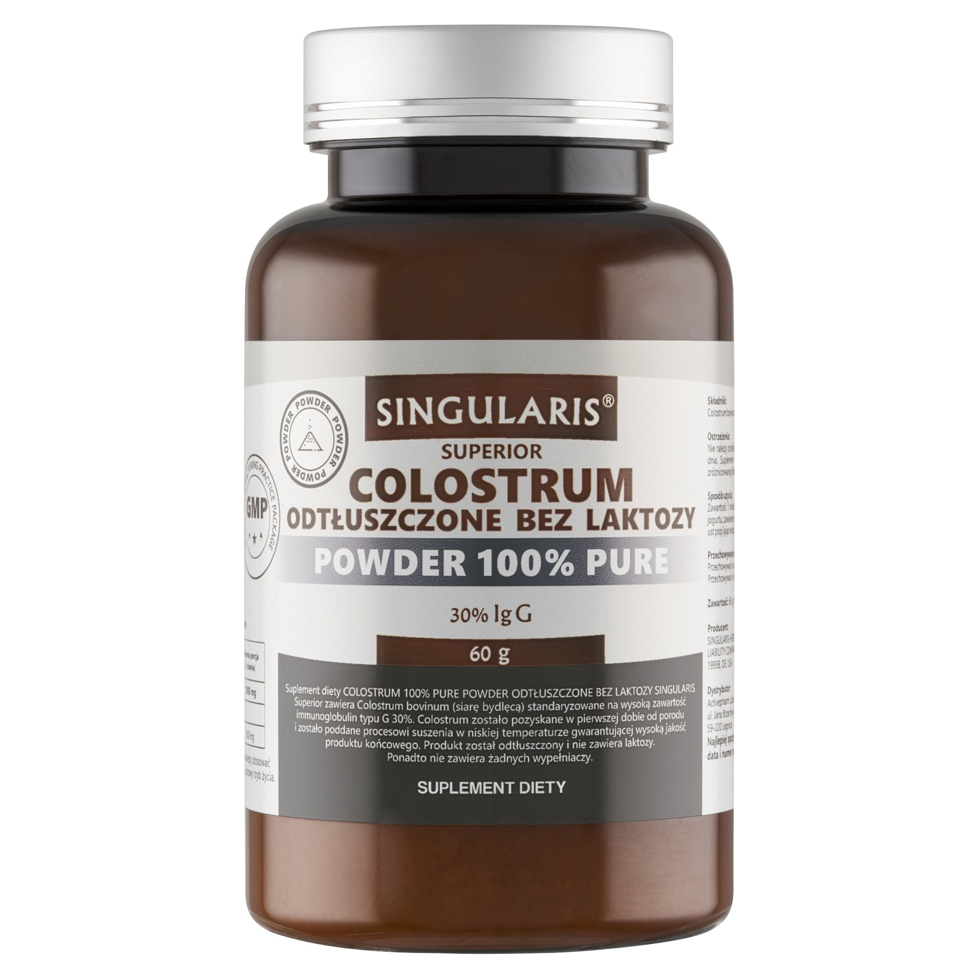 COLOSTRUM ODTŁUSZCZONE BEZ LAKTOZY 60 G.