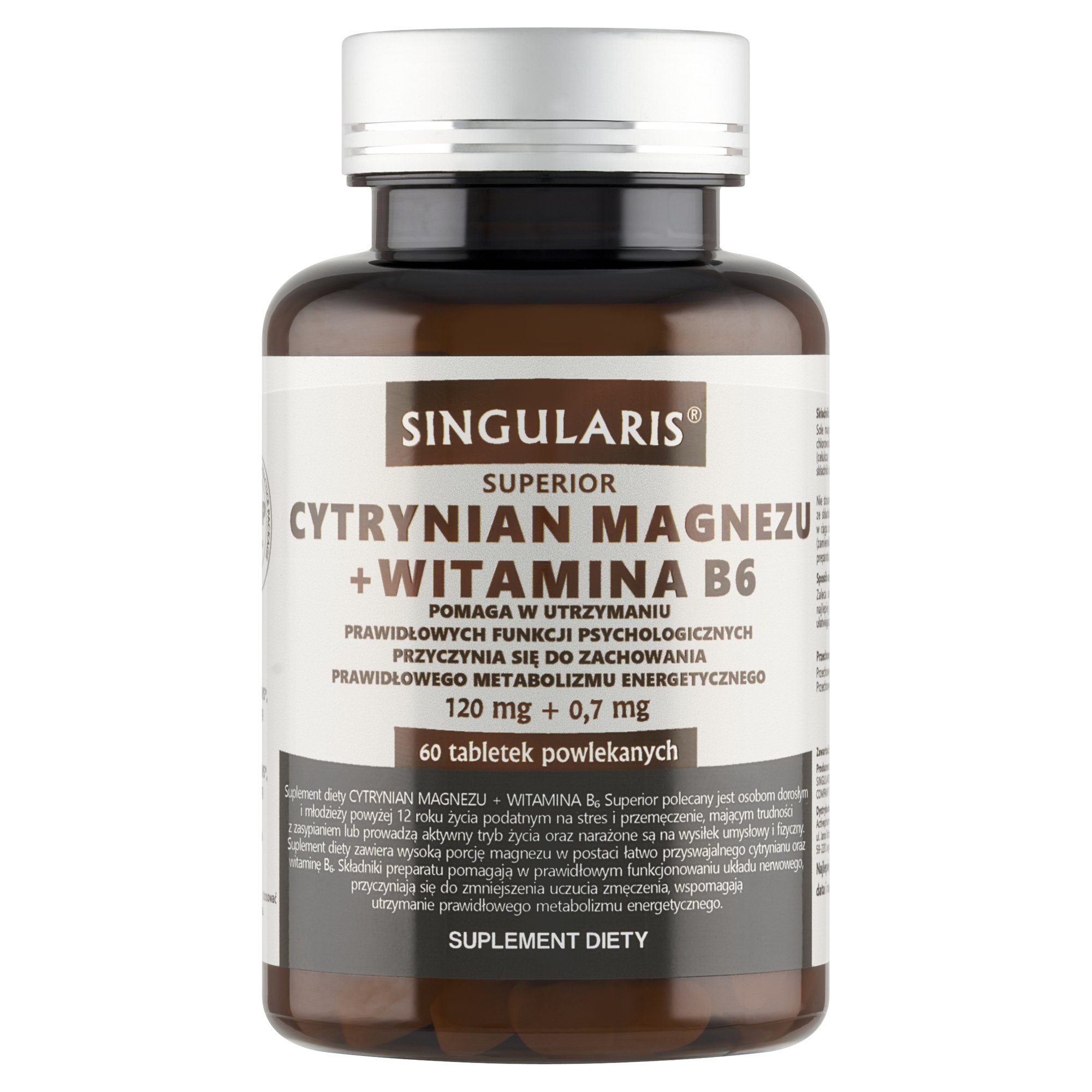CYTRYNIAN MAGNEZU + WITAMINA B6 SUPERIOR 60 tab.