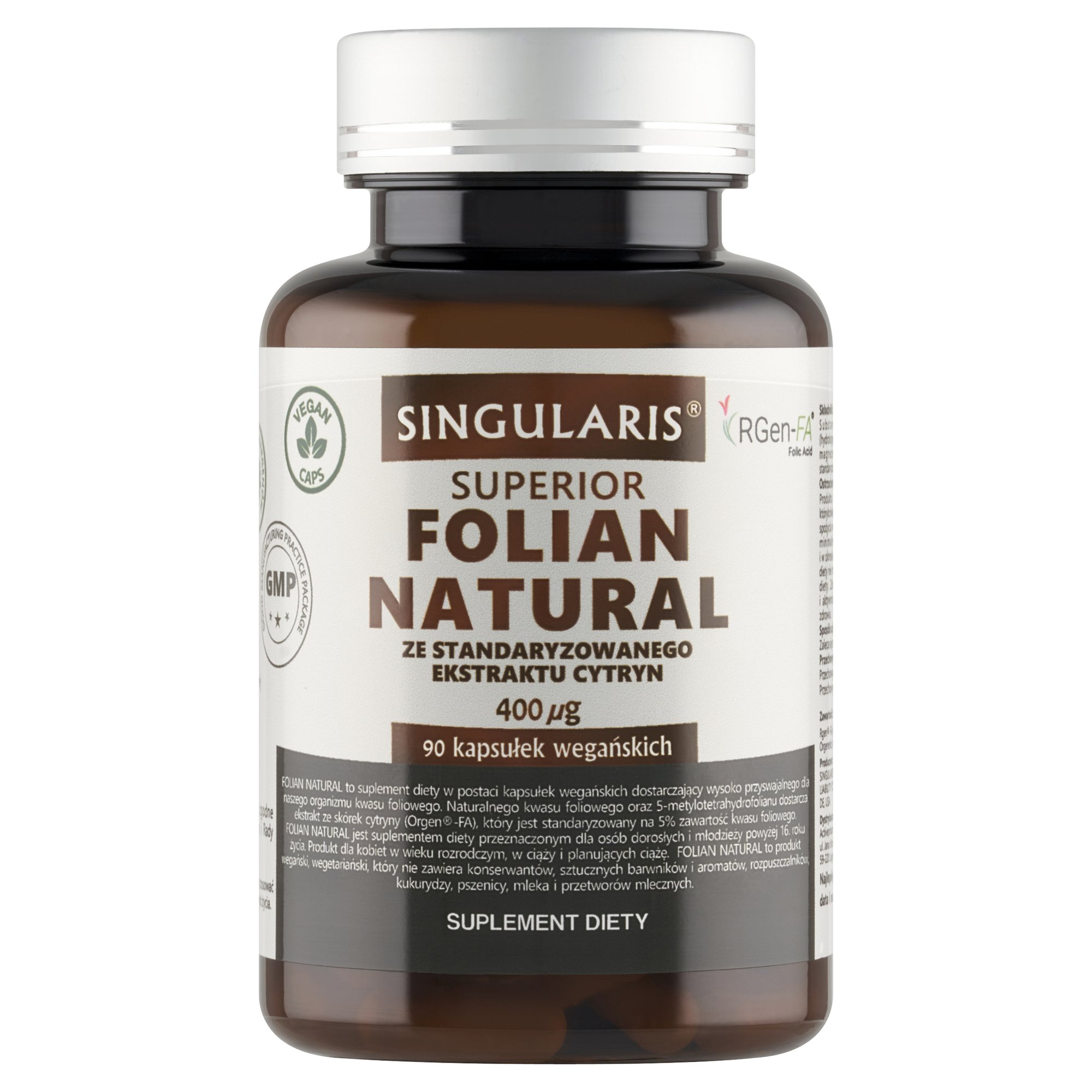 FOLIAN NATURAL ZE STANDARYZOWANEGO EKSTRAKTU Z CYTRYN 400 μg