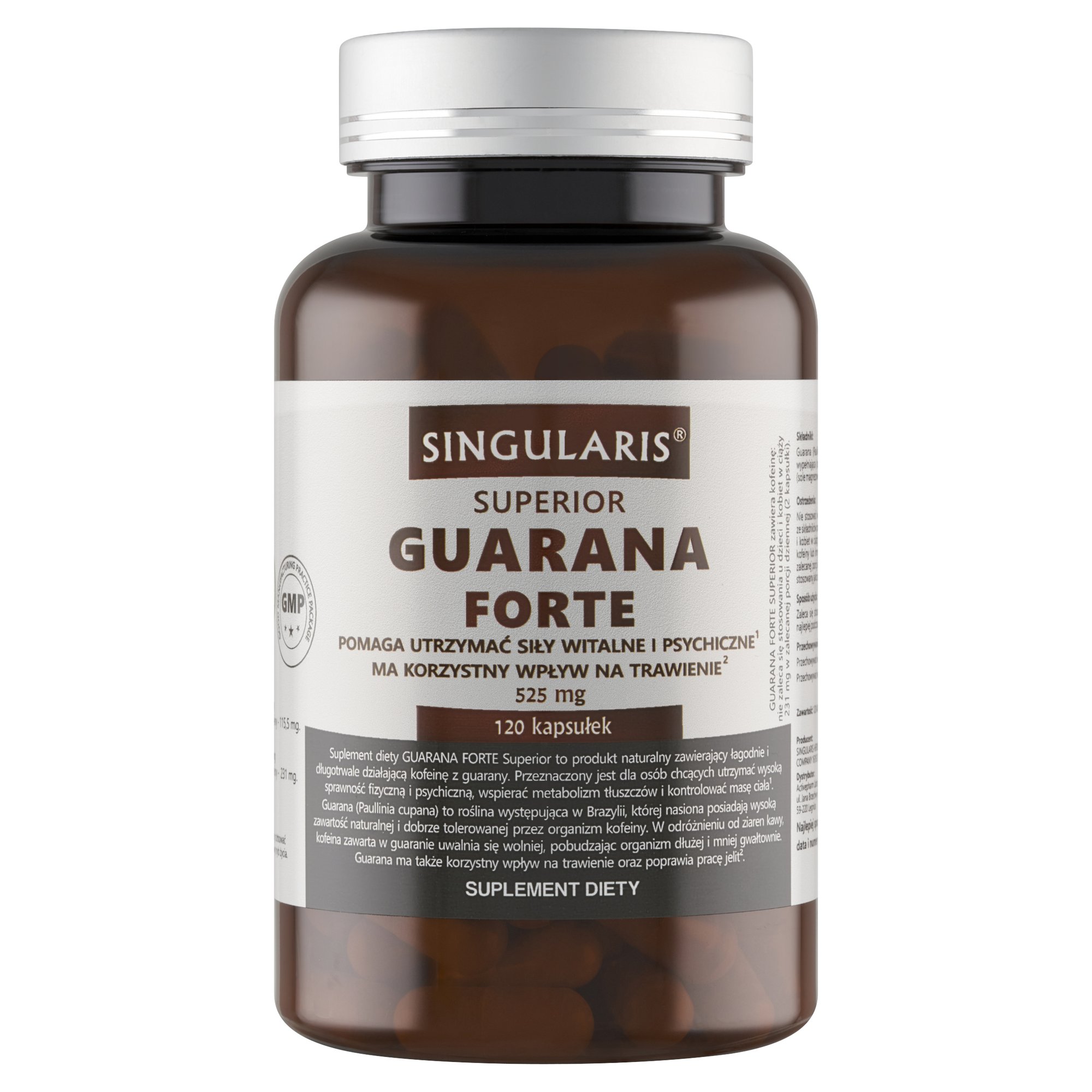 GUARANA FORTE 525 mg SINGULARIS® SUPERIOR 120 kapsułek