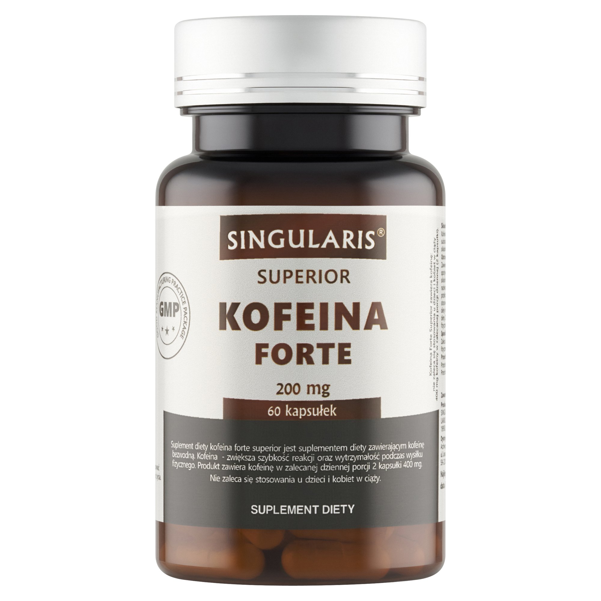 KOFEINA FORTE 200 mg SINGULARIS® SUPERIOR - 60 kapsułek
