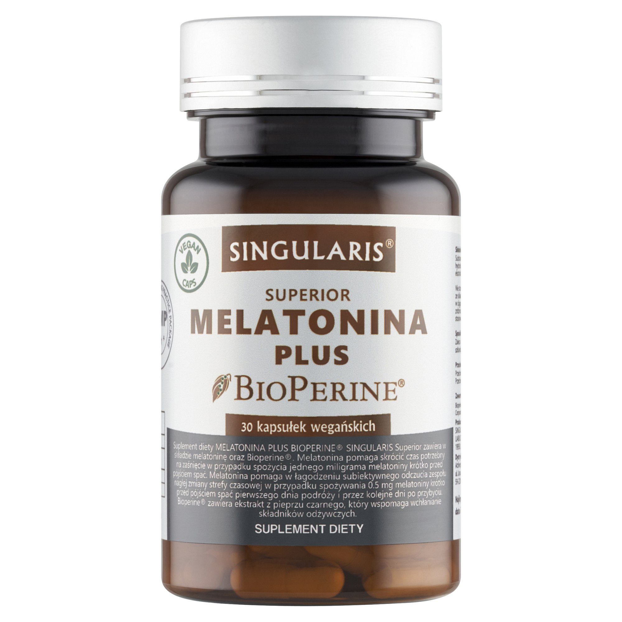 MELATONINA PLUS SINGULARIS Superior 30 kapsułek wegańskich