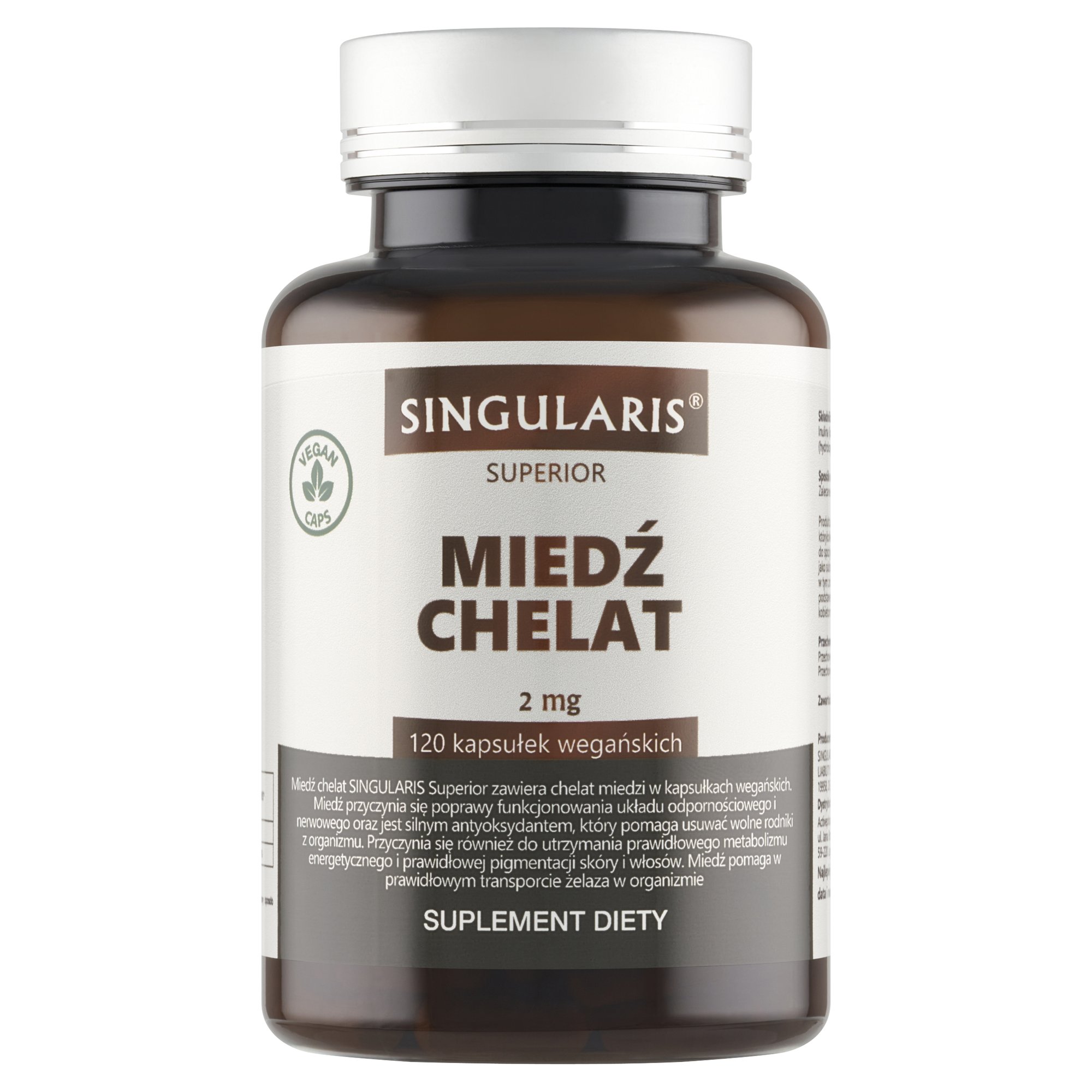 Miedź Chelat Singularis Superior 120 kaps
