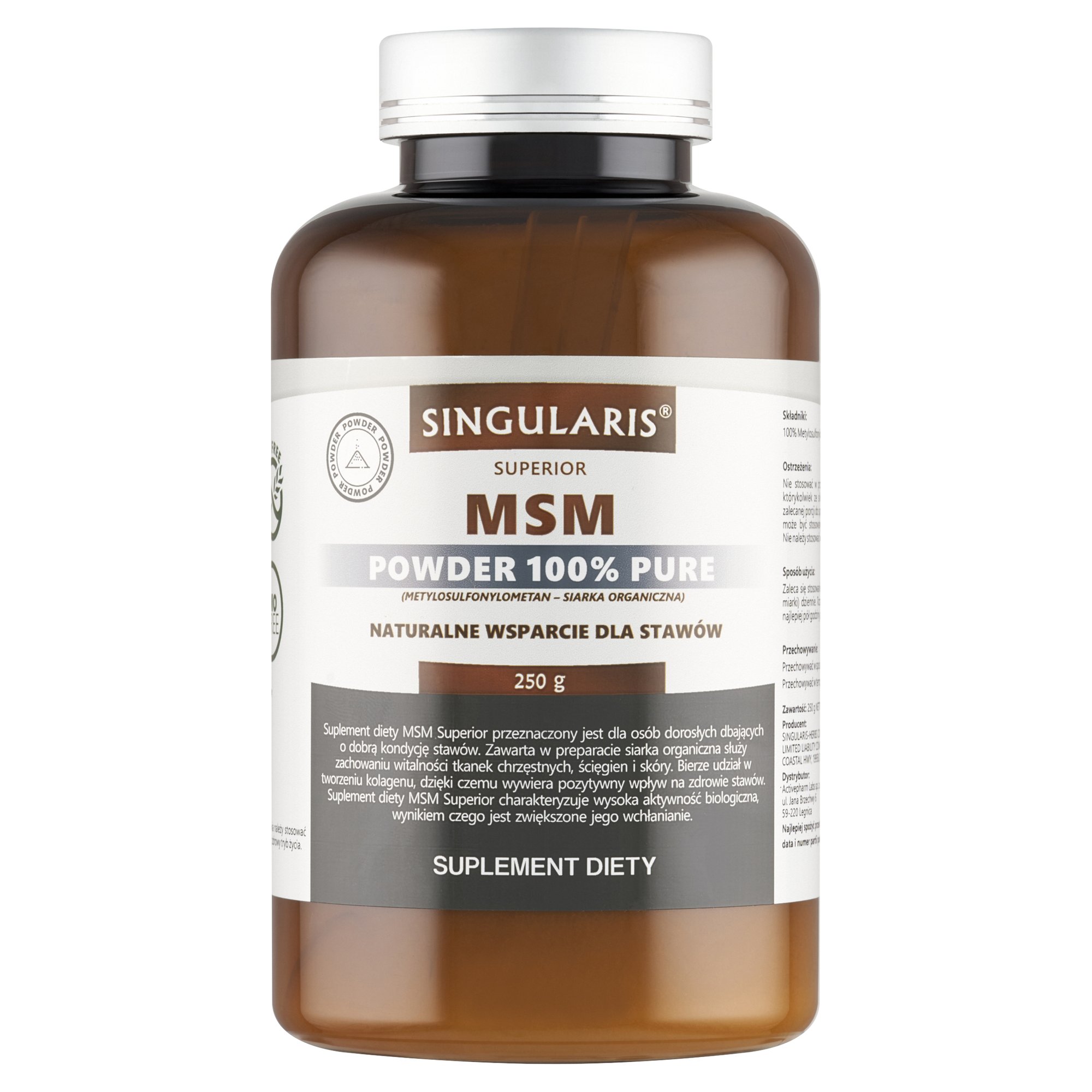 MSM POWDER 100% PURE 250g SINGULARIS SUPERIOR