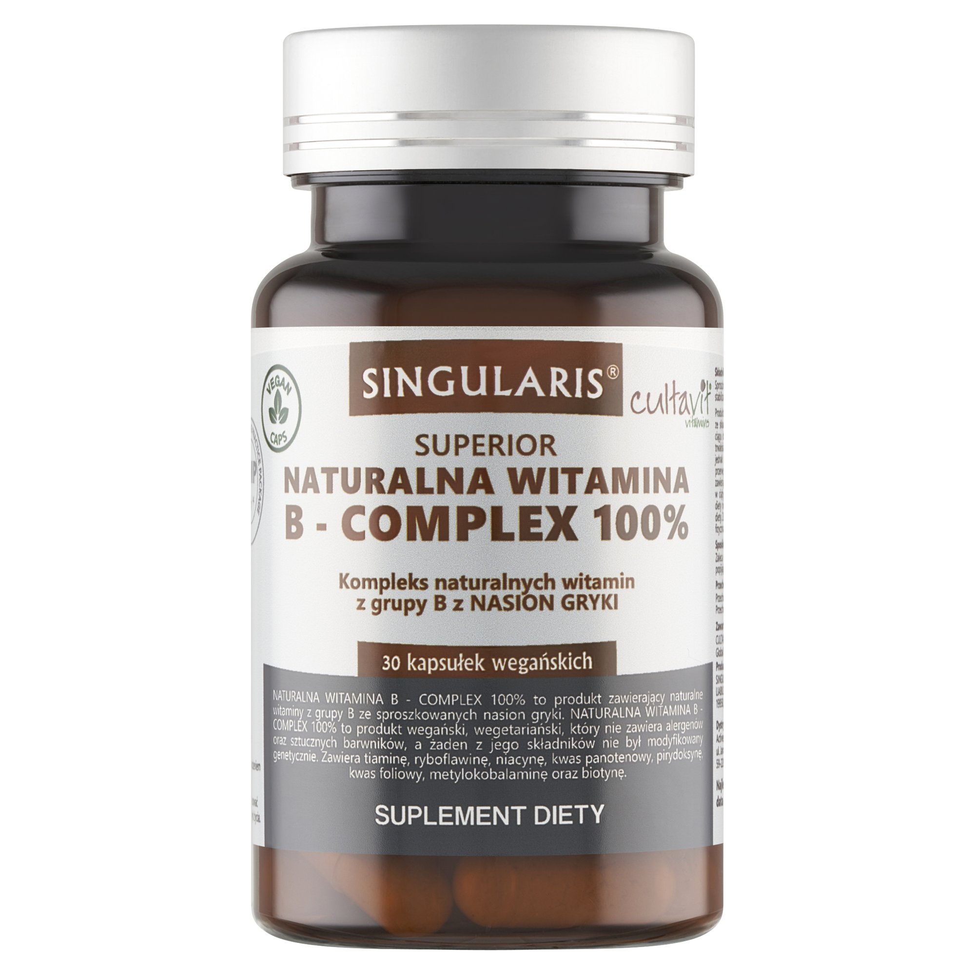 NATURALNA WITAMINA B - COMPLEX 100% z NASION GRYKI