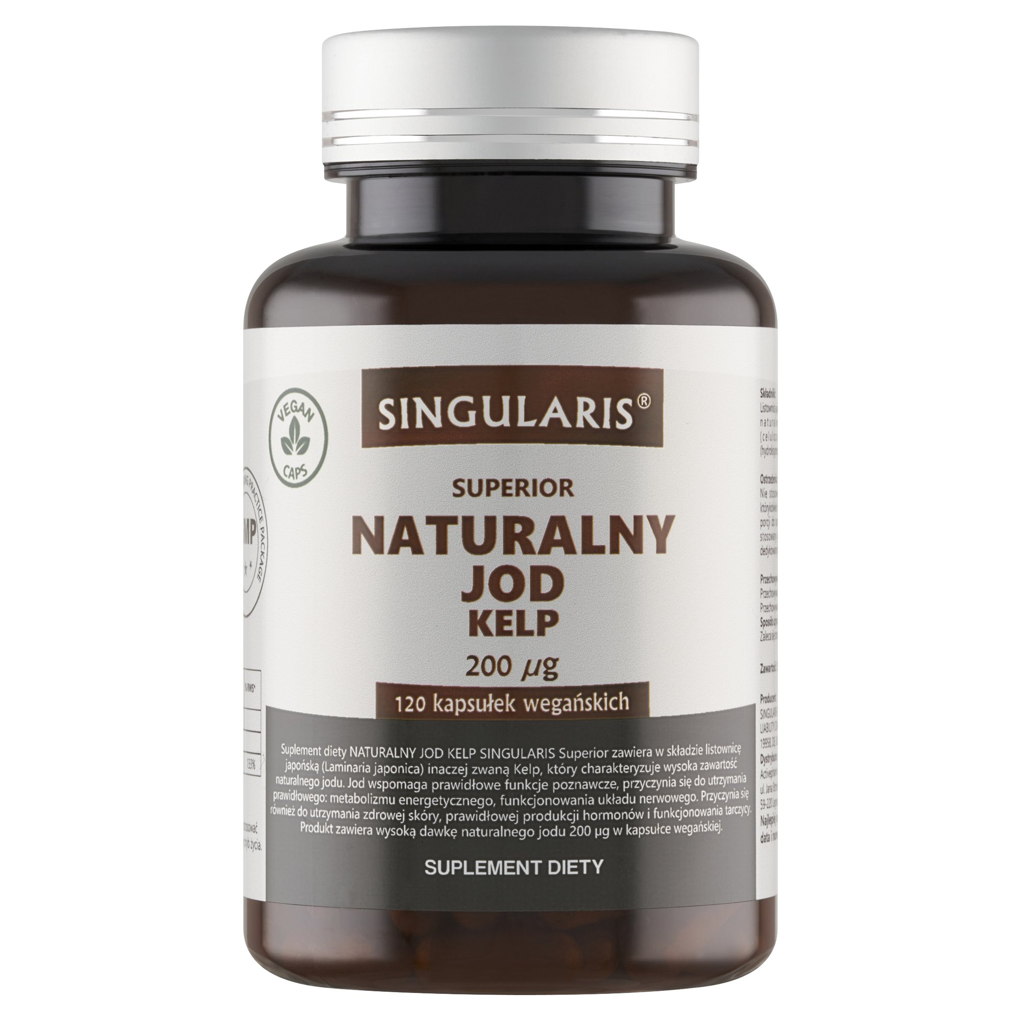 Naturalny Jod Kelp Singularis Superior 120 kaps