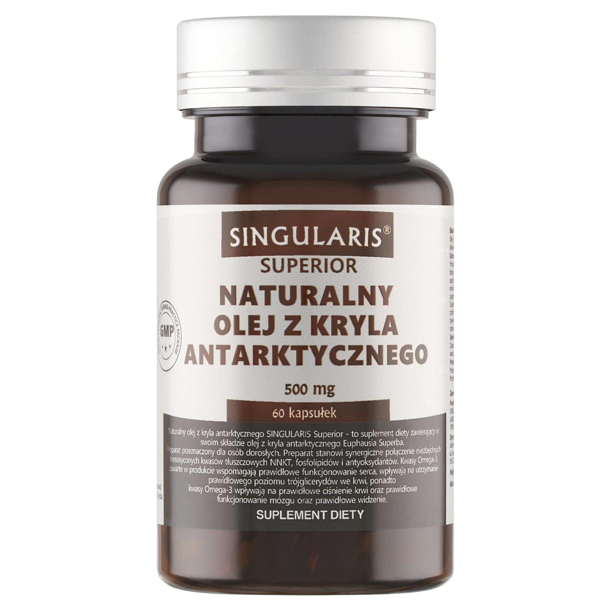 NATURALNY OLEJ Z KRYLA ANTARKTYCZNEGO 500 mg SINGULARIS® SUPERIOR - 60 kapsułek