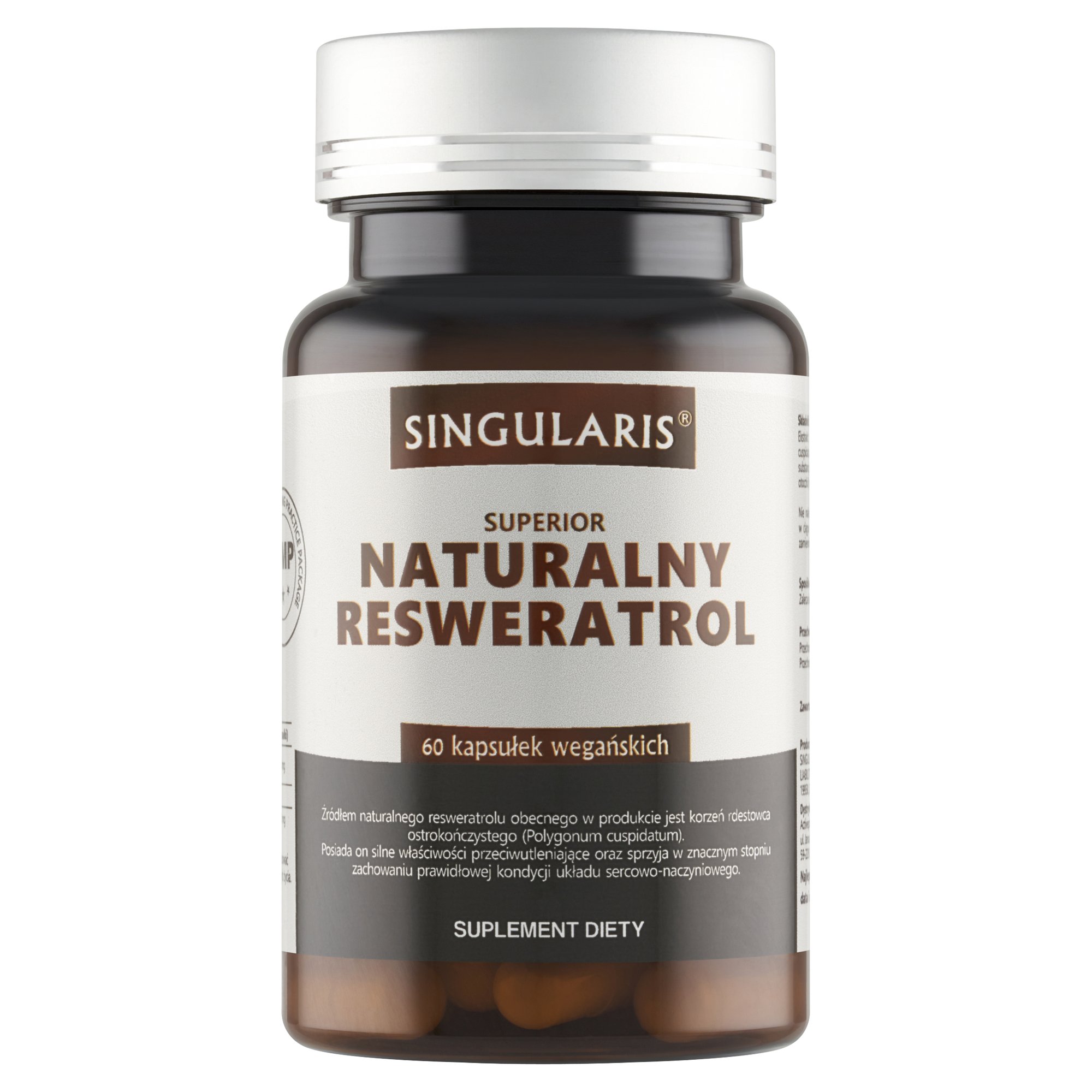 NATURALNY RESWERATROL SINGULARIS® SUPERIOR - 60 kapsułek wegańskich