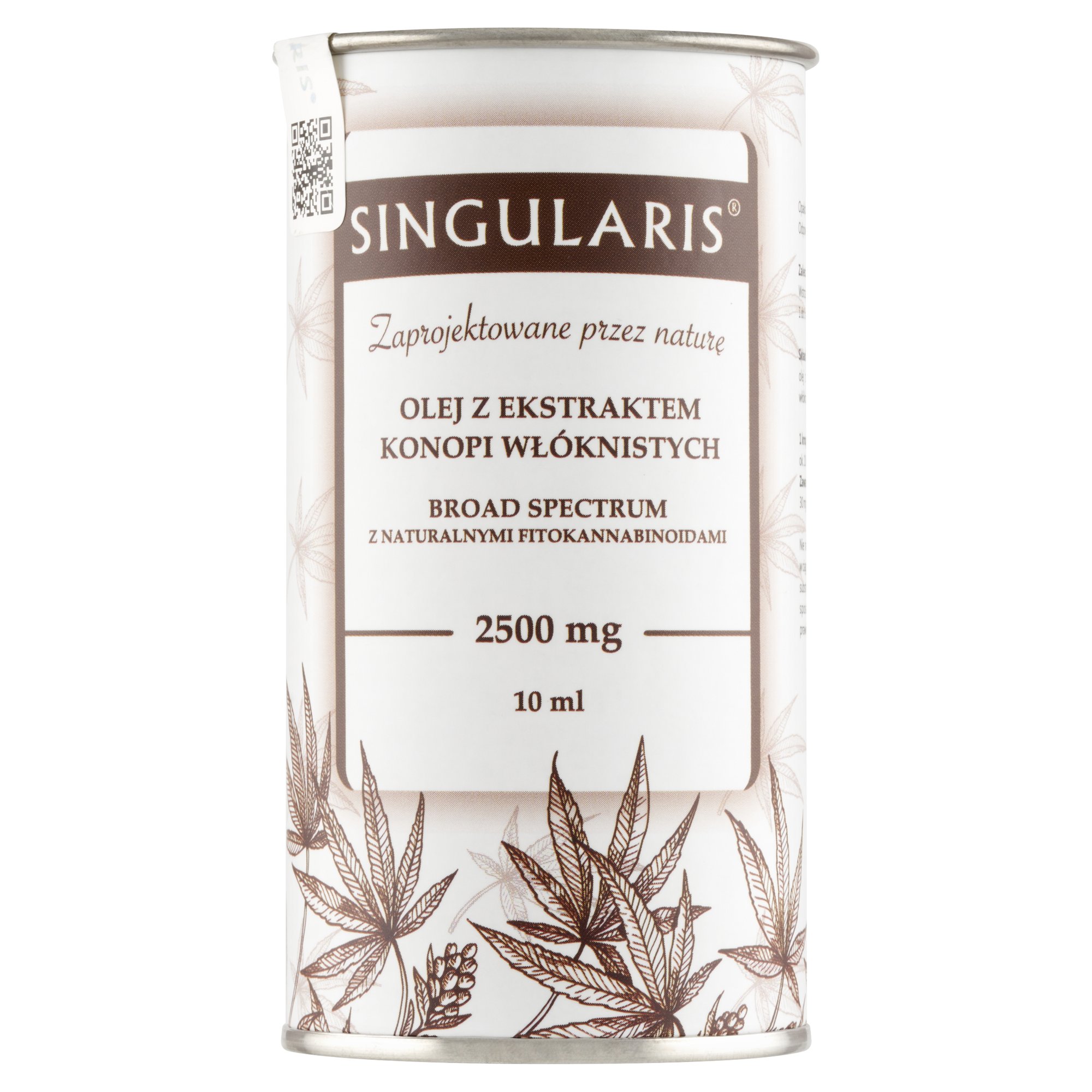 OLEJ Z EKSTRAKTEM KONOPI WŁÓKNISTYCH BROAD SPECTRUM 2500mg SINGULARIS® SUPERIOR 10ml