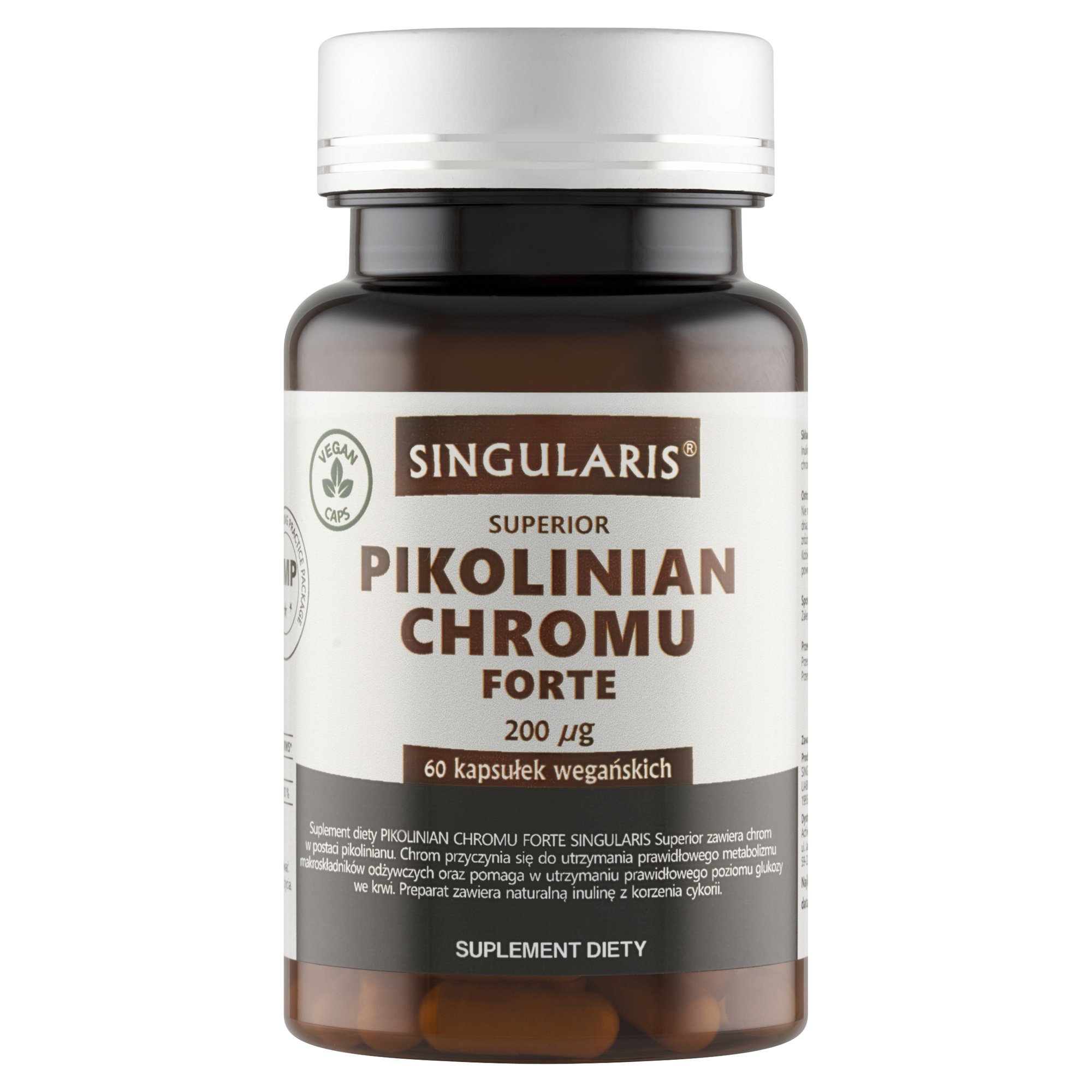 PIKOLINIAN CHROMU FORTE 200 μg SINGULARIS® SUPERIOR - 60 kapsułek wegańskich