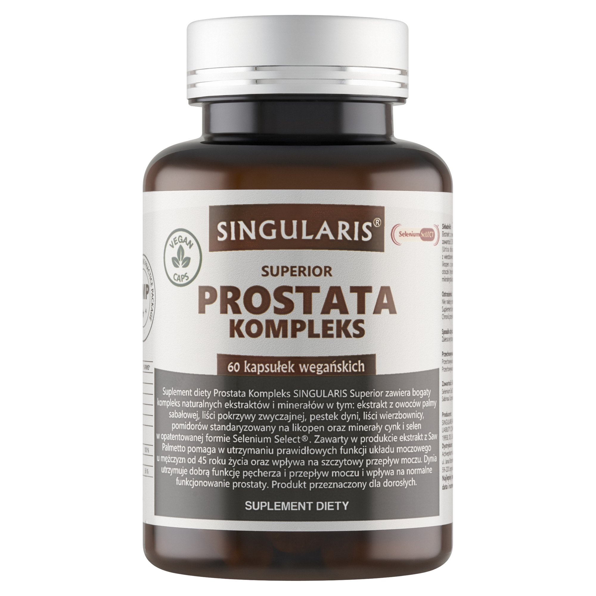 PROSTATA KOMPLEKS SINGULARIS® SUPERIOR - 60 kapsułek wegańskich