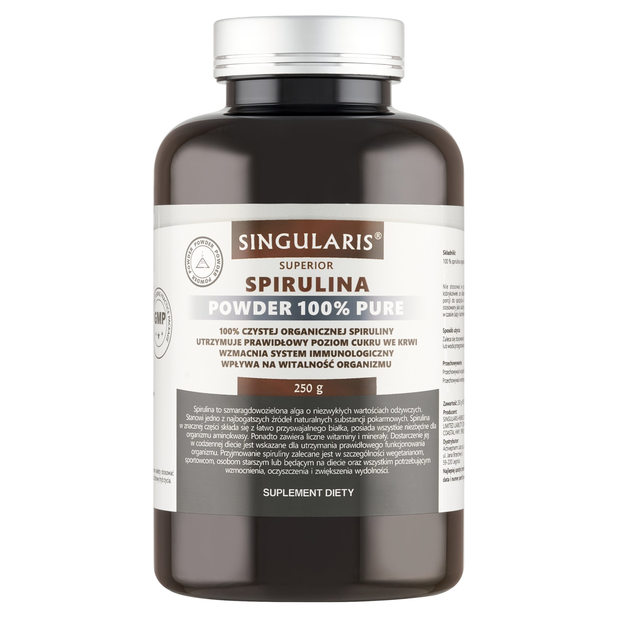 SPIRULINA POWDER 100% PURE 250g SINGULARIS SUPERIOR