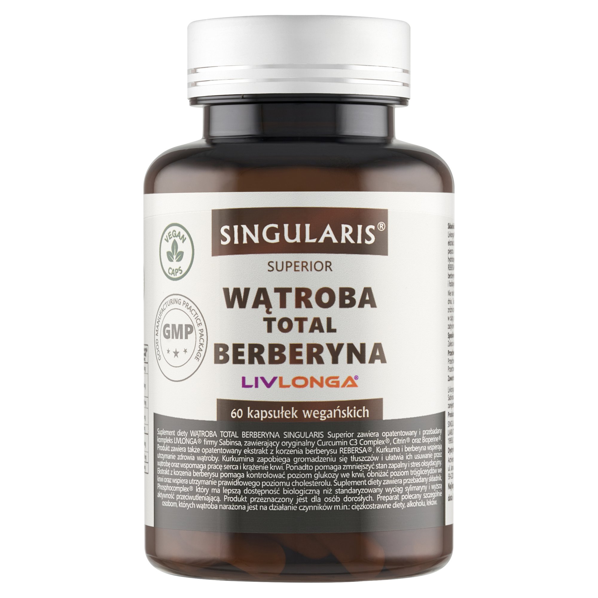 Wątroba Total Berberyna Singularis Superior 60 kaps