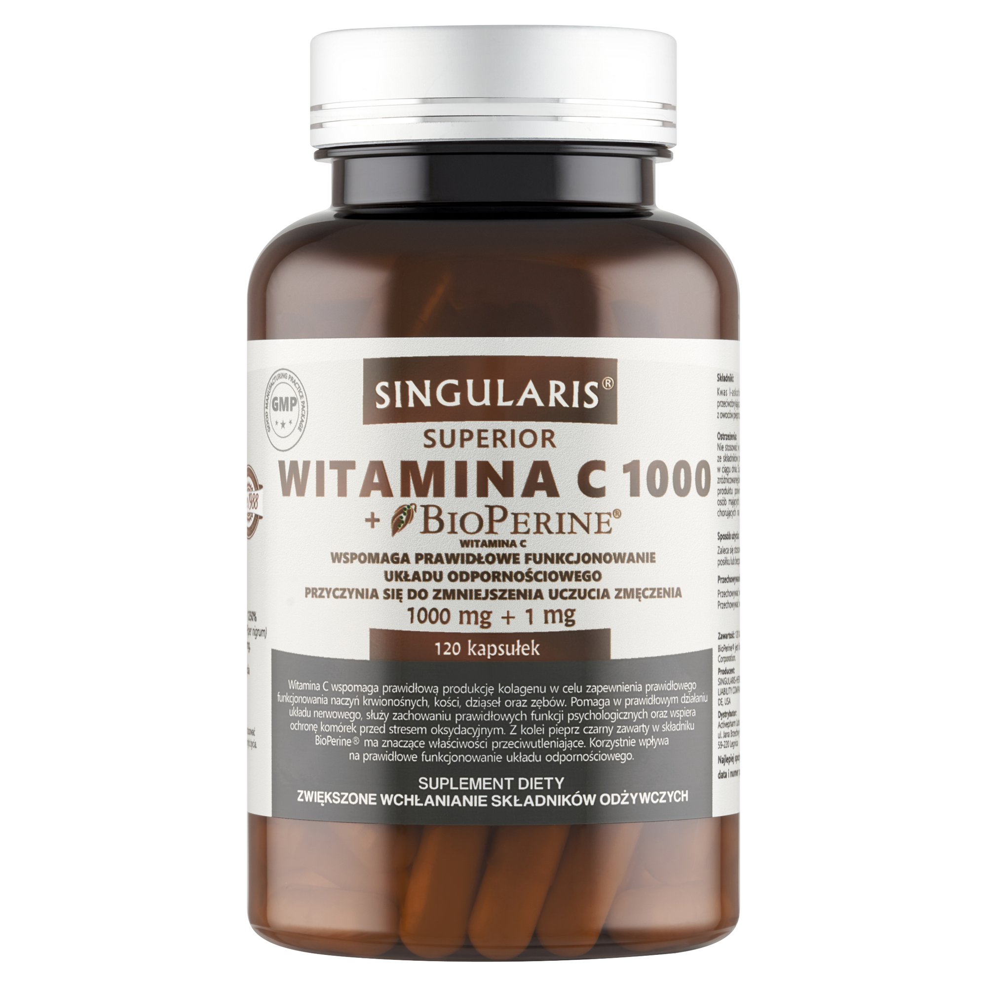 WITAMINA C 1000 + BIOPERINE® SUPERIOR 120 kaps