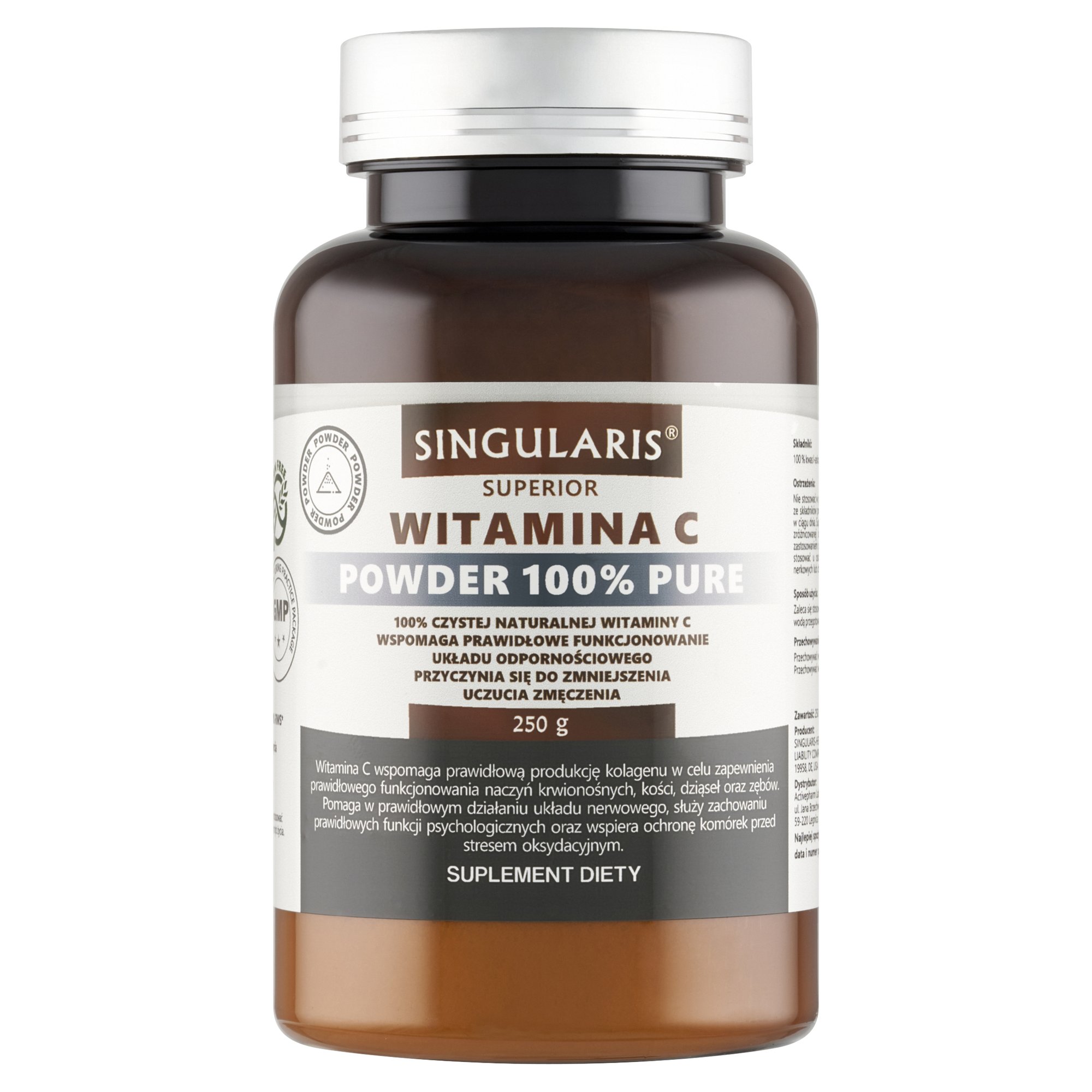 WITAMINA C POWDER 100% PURE 250g SINGULARIS SUPERIOR