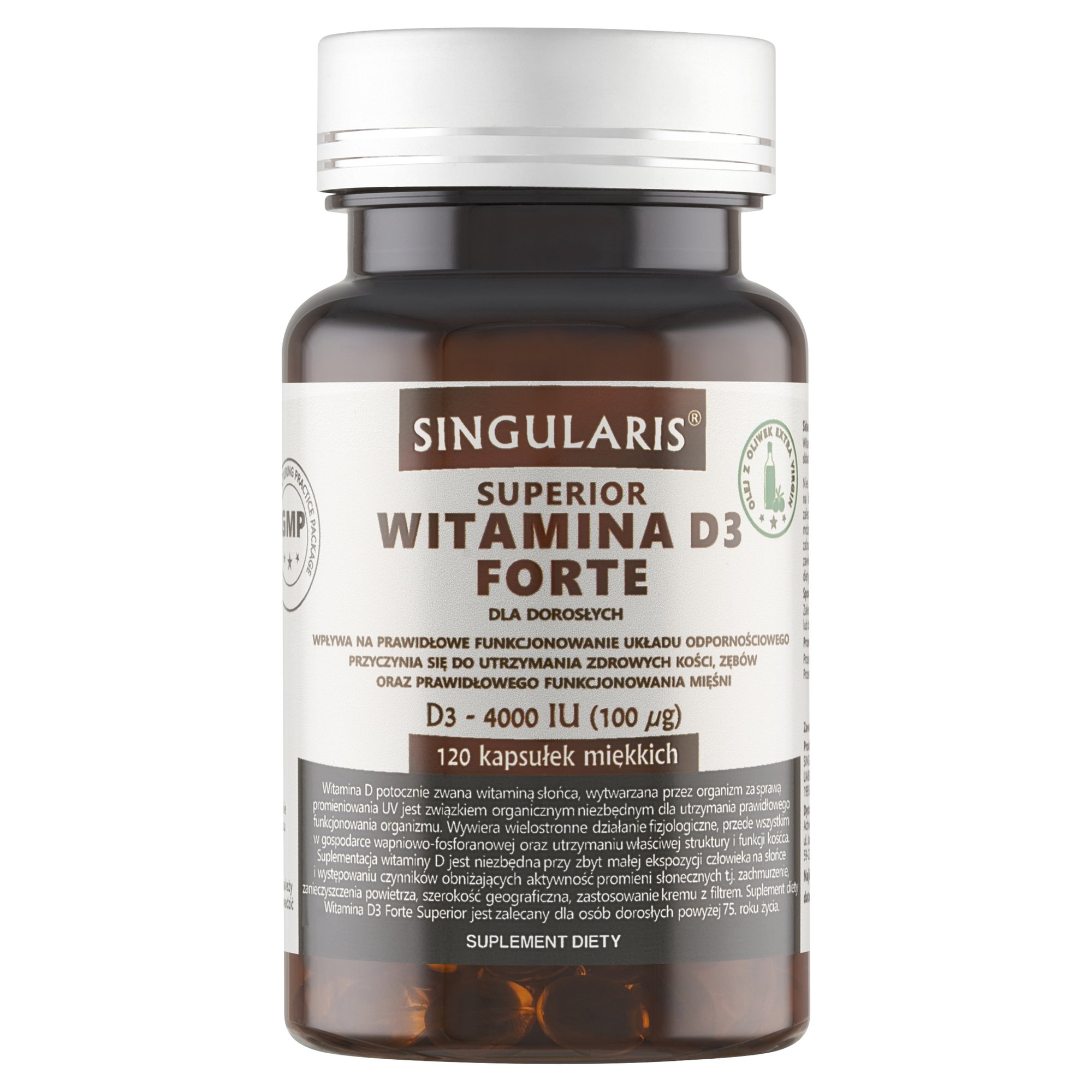 Witamina D3 Forte SUPERIOR 4000 120 kapsułek