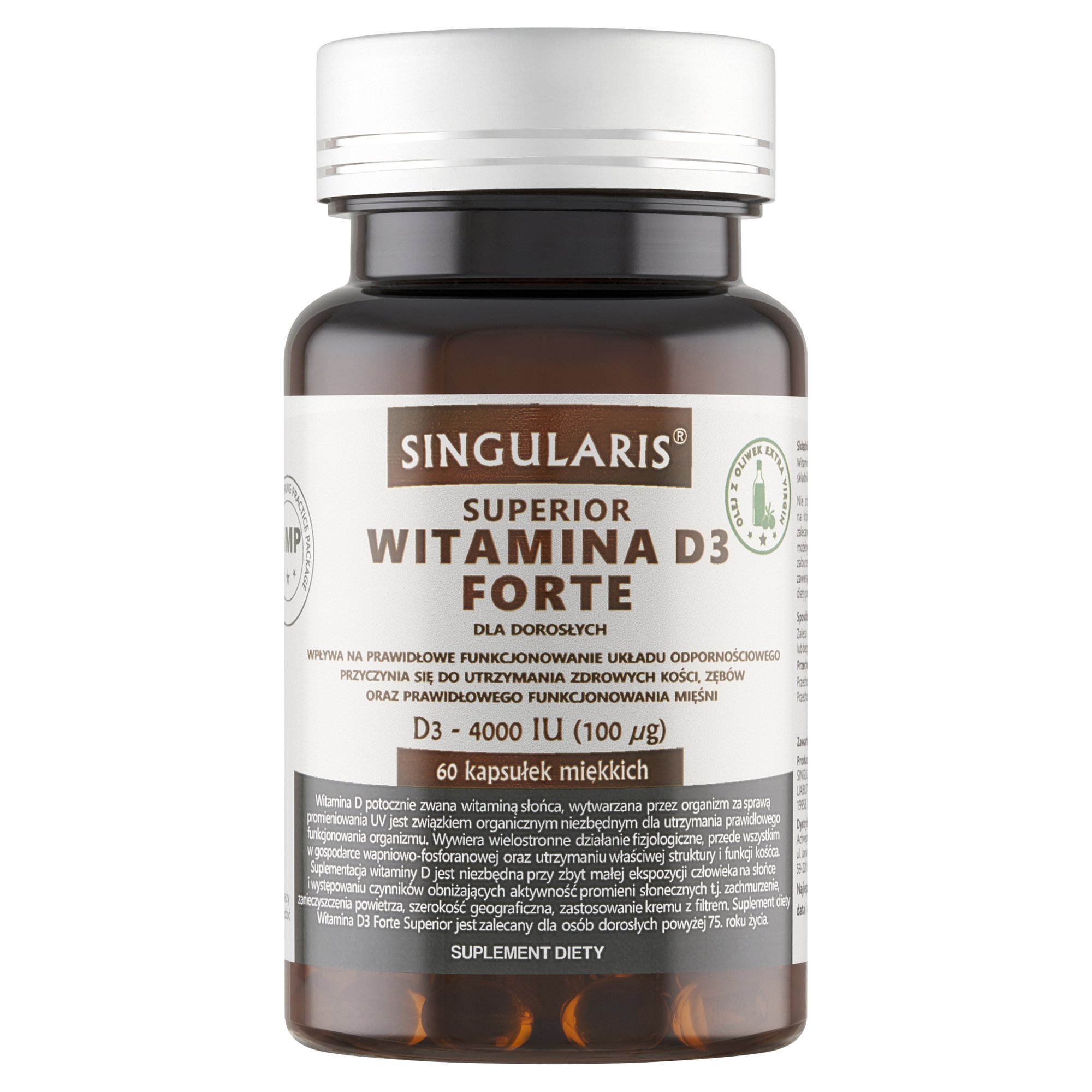 Witamina D3 Forte SUPERIOR 4000 60 kapsułek