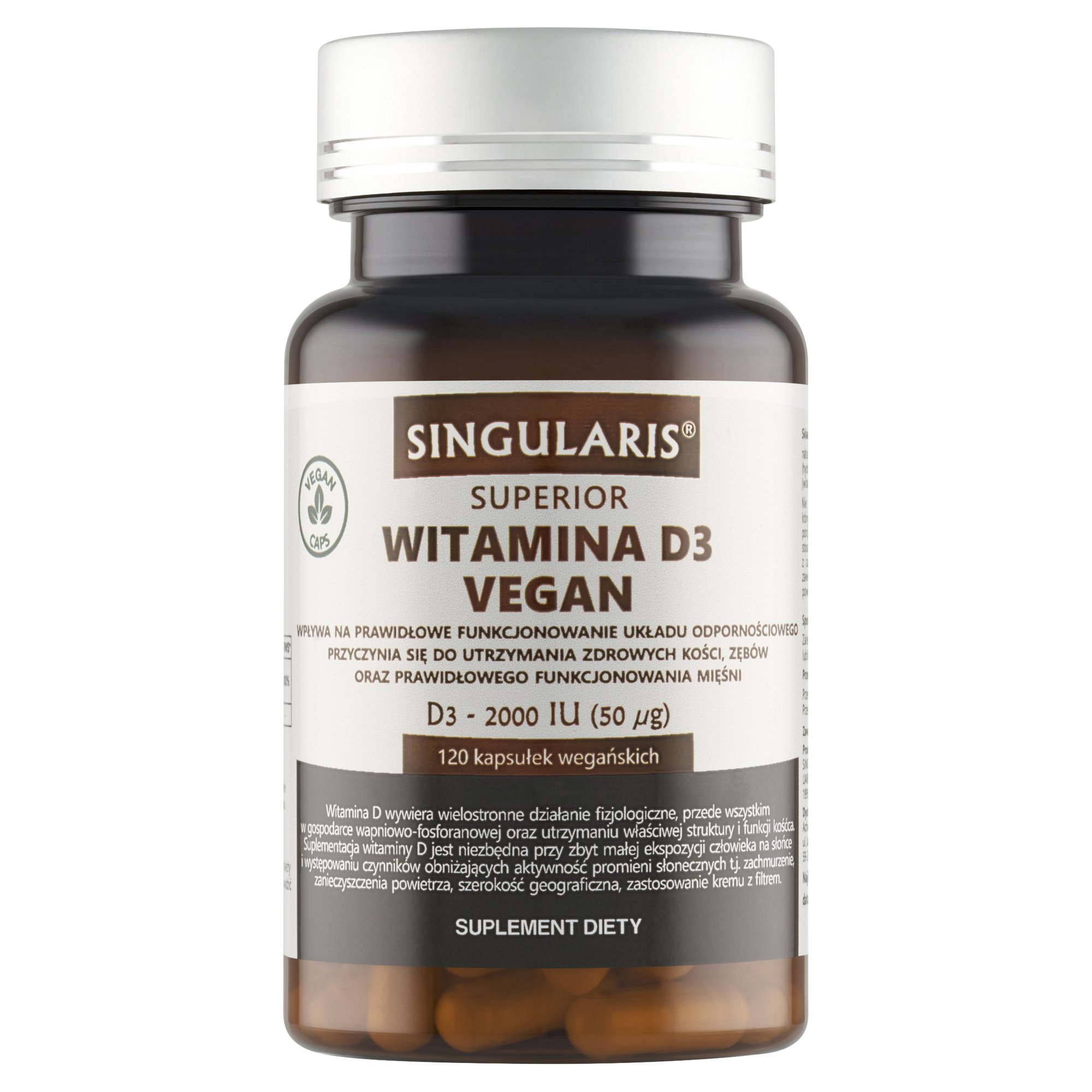 Witamina D3 Vegan 2000 Singularis Superior 120 kaps