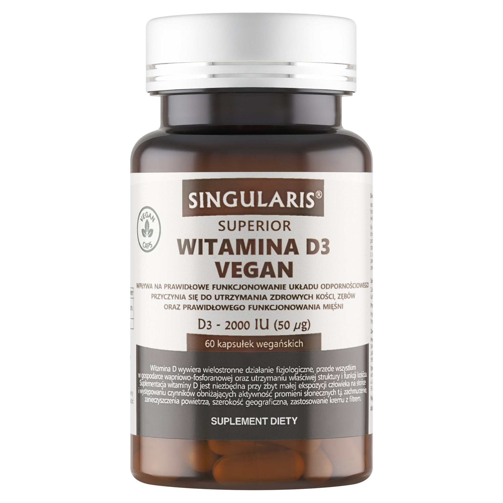 Witamina D3 Vegan 2000 Singularis Superior 60 kaps