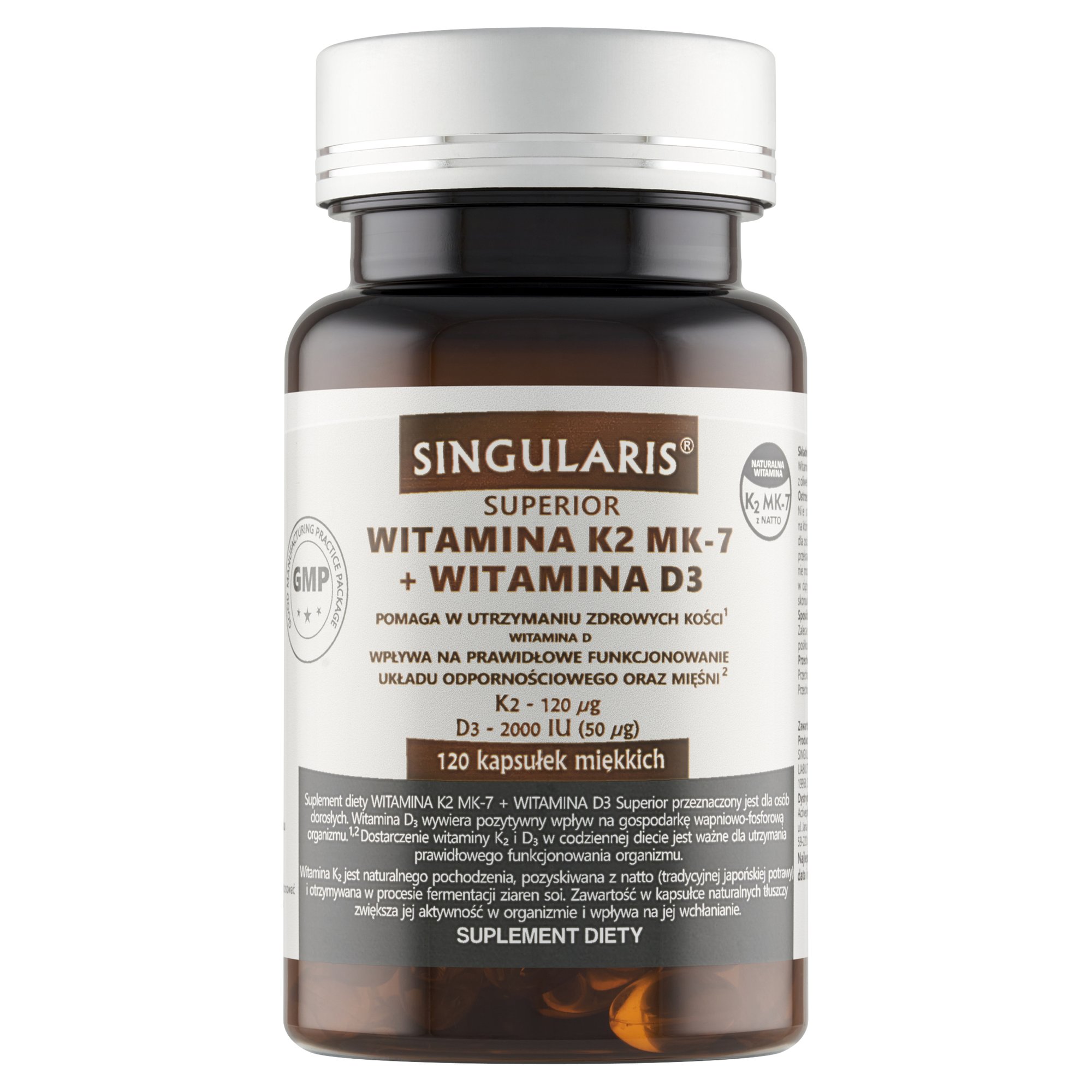 WITAMINA K2 MK-7 + D3 SUPERIOR 120 kaps